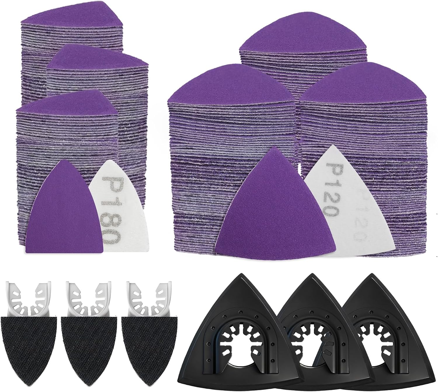 Detalle de 266PCS Multi Tool Sanding Pads Kit with Triangle and Fingertip Pads