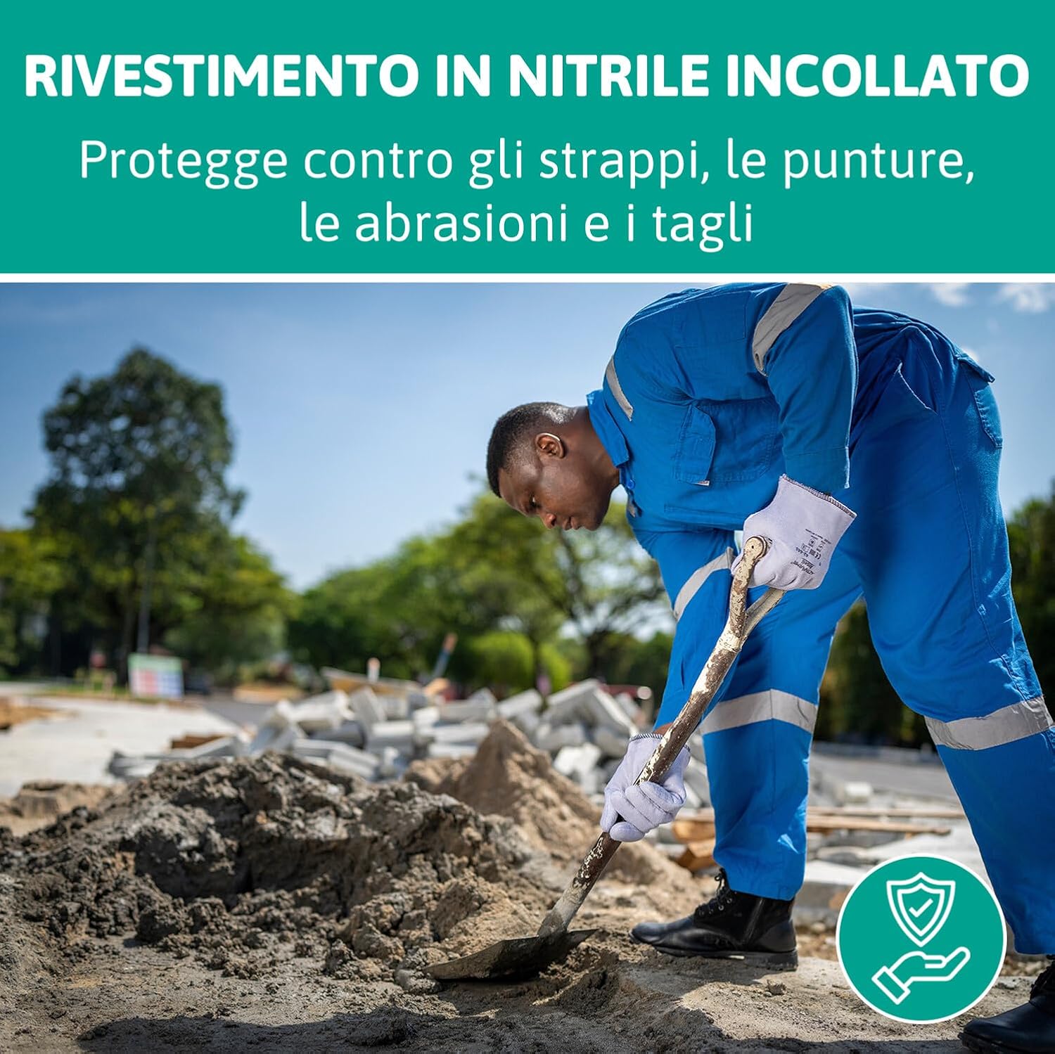 Detalle de Ansell ActivArmr 42-474 Guanti Termoresistenti, taglia L, uso meccanico e chimico