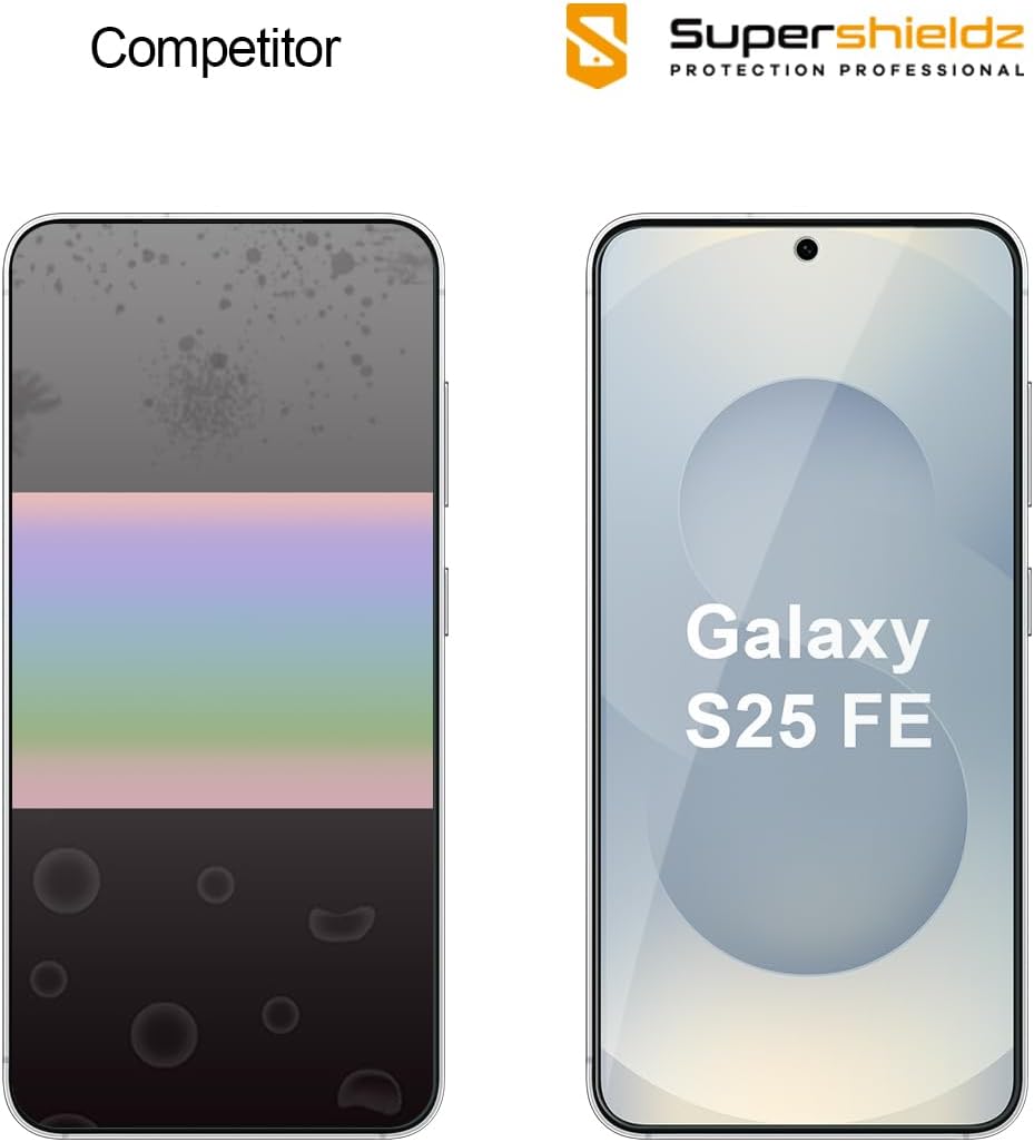 Detalle 2 de Supershieldz Galaxy S25 FE 3-Pack Tempered Glass