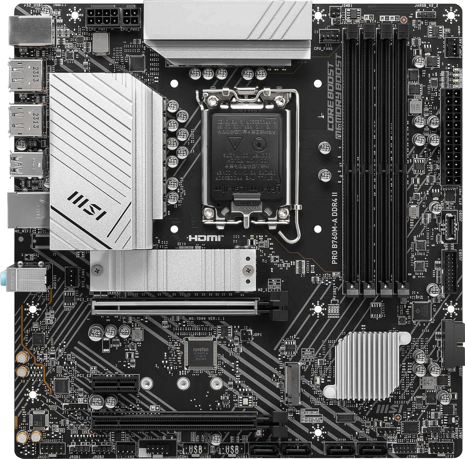 Detalle 2 de MSI motherboard B760M-A DDR4 II