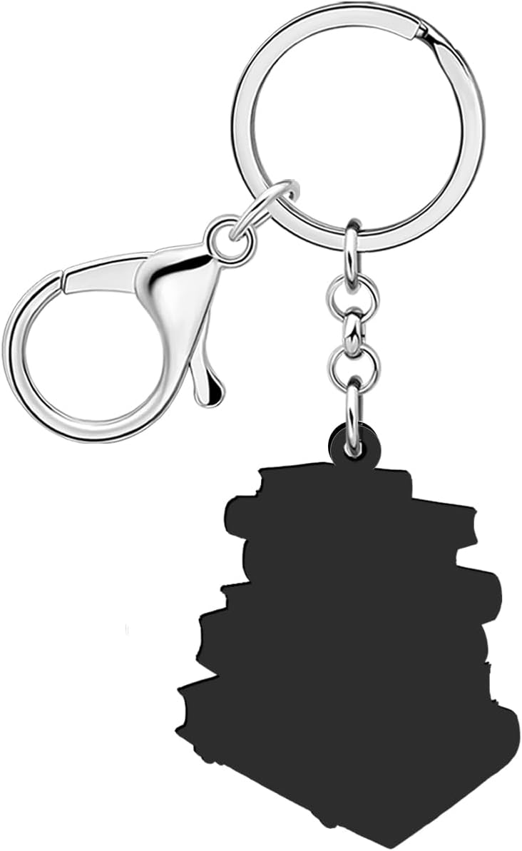 Detalle de WEVENI Acrylic Book Keychain: Bookish Charm for Readers and Gift Ideas