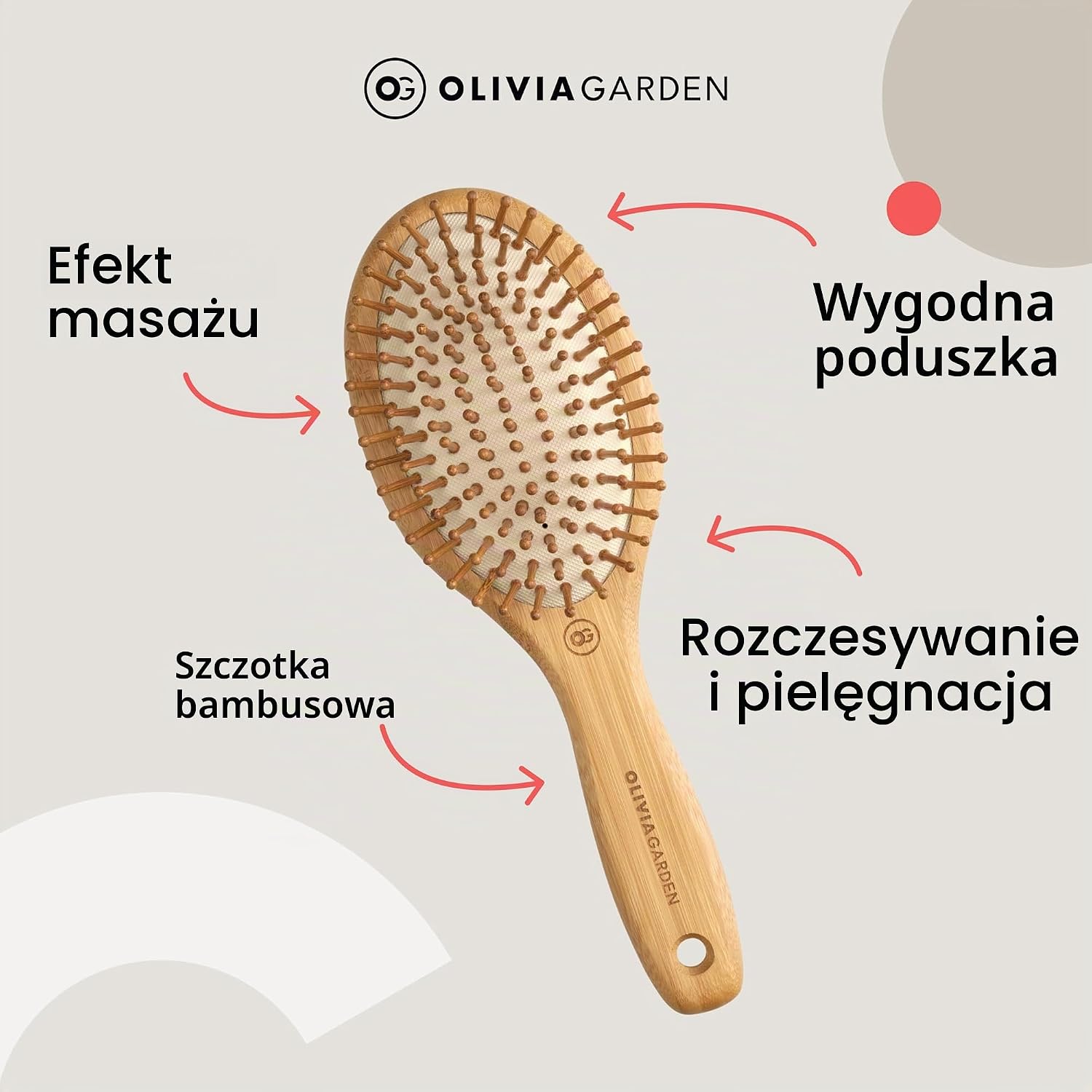 Thumbnail 6 de Olivia Garden Bamboo Touch Detangle Massage - M – bambusowa szczotka do włosów