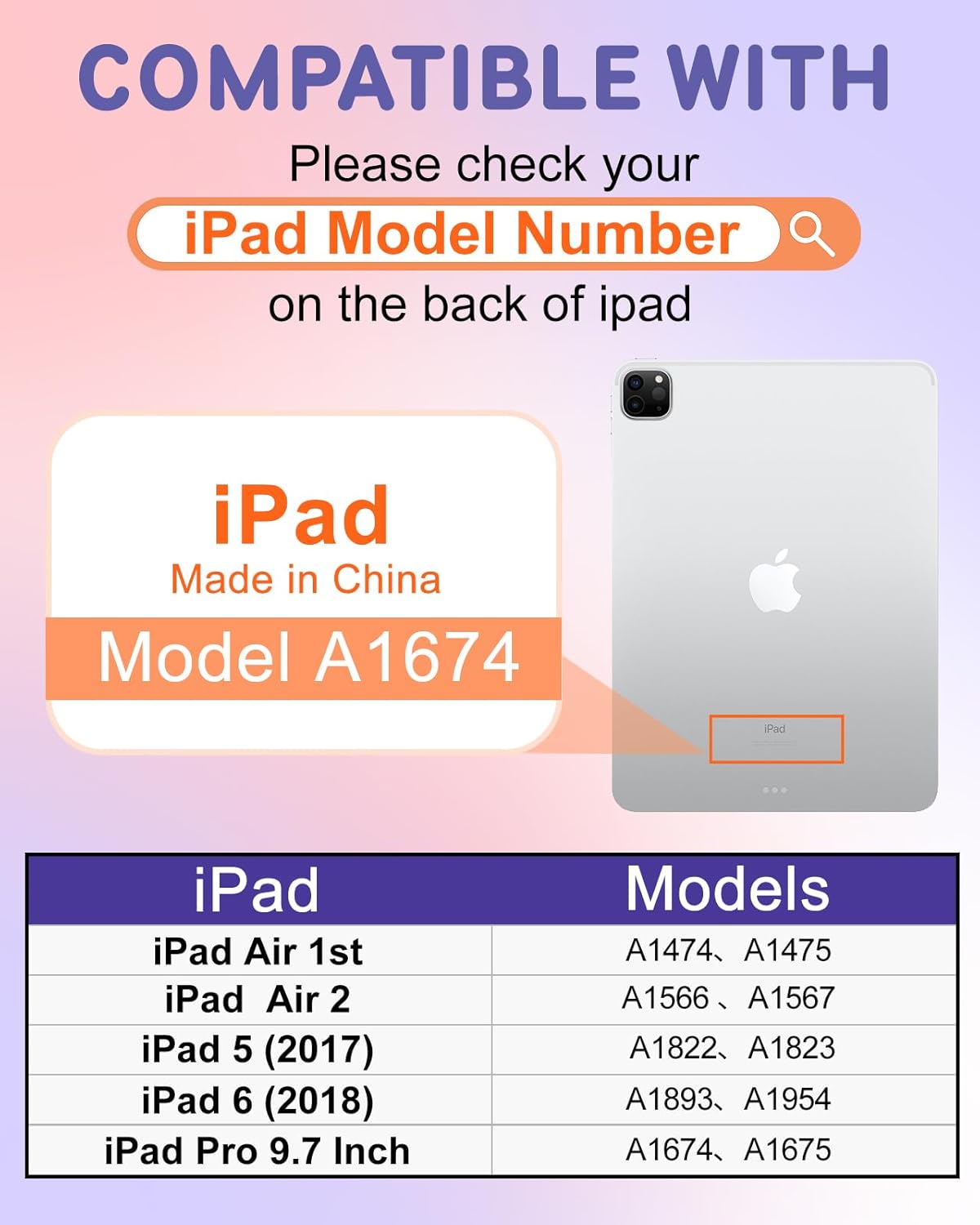 Thumbnail 1 de SurgeCraft 360° Rotating Case for iPad (5th/6th Gen, iPad Air 1st/2nd Gen, 9.7 Pro) with Pencil Holder