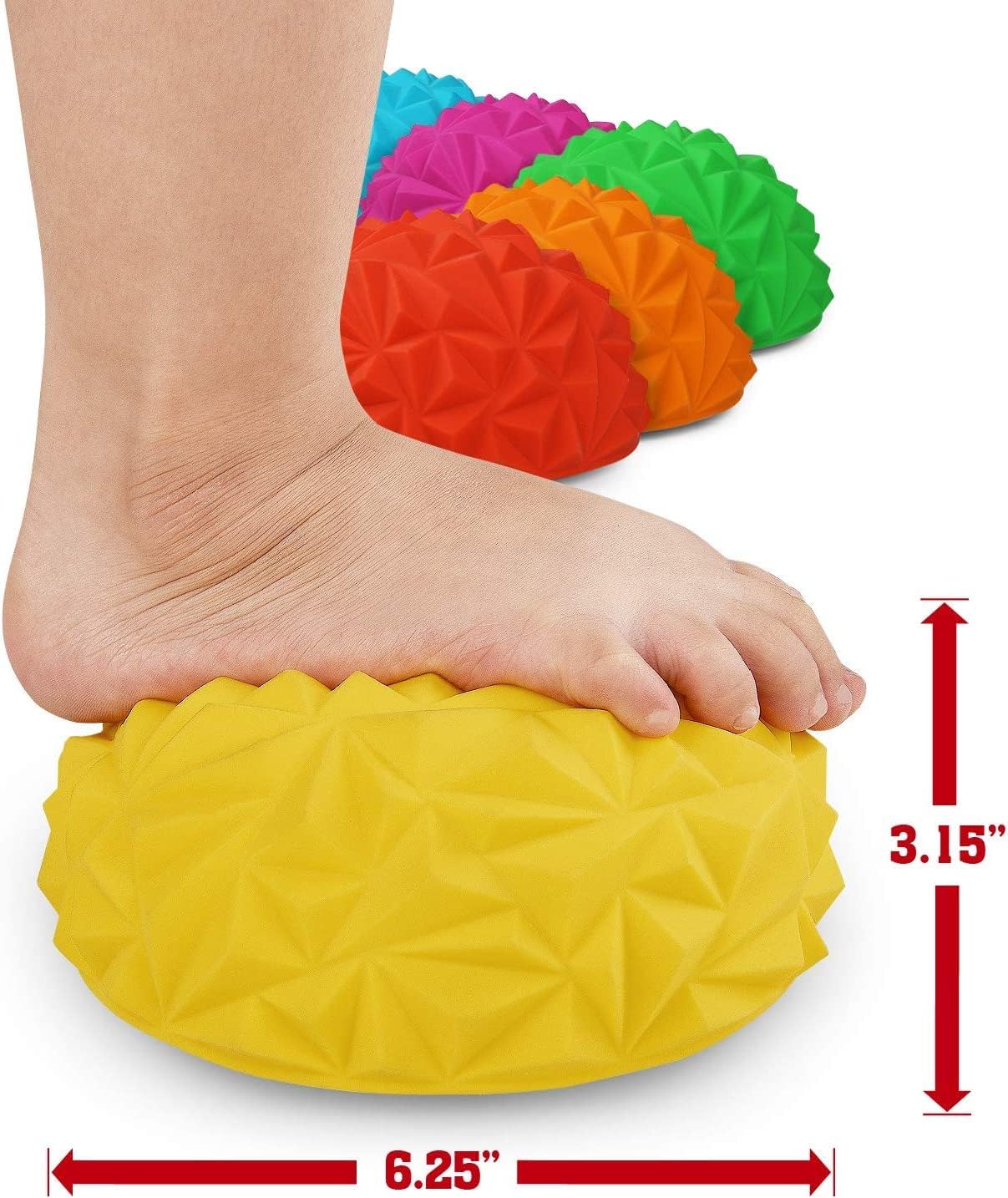 Detalle de Yes4All ZS2H: forme di riccio e disco di equilibrio in PVC, robustezza e stabilità per interno ed esterno