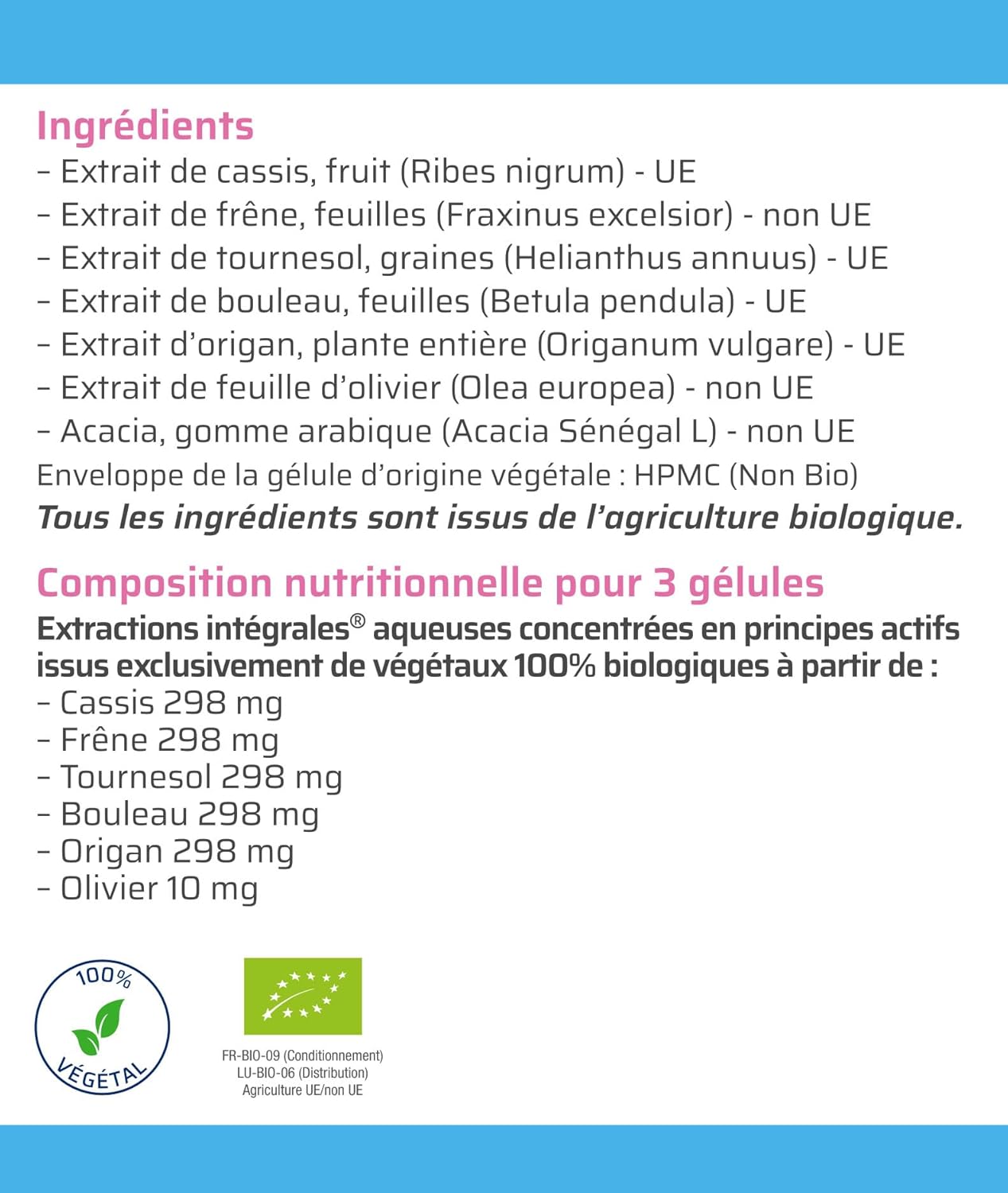 Thumbnail 6 de Biophénix Draineur Biologique 90 gélules – complément alimentaire BIO 100% végétal