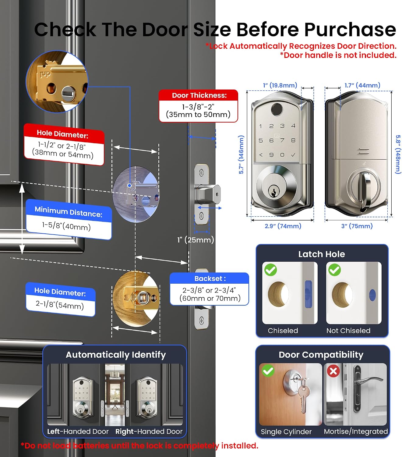 Detalle 2 de Veise Fingerprint Smart Door Lock