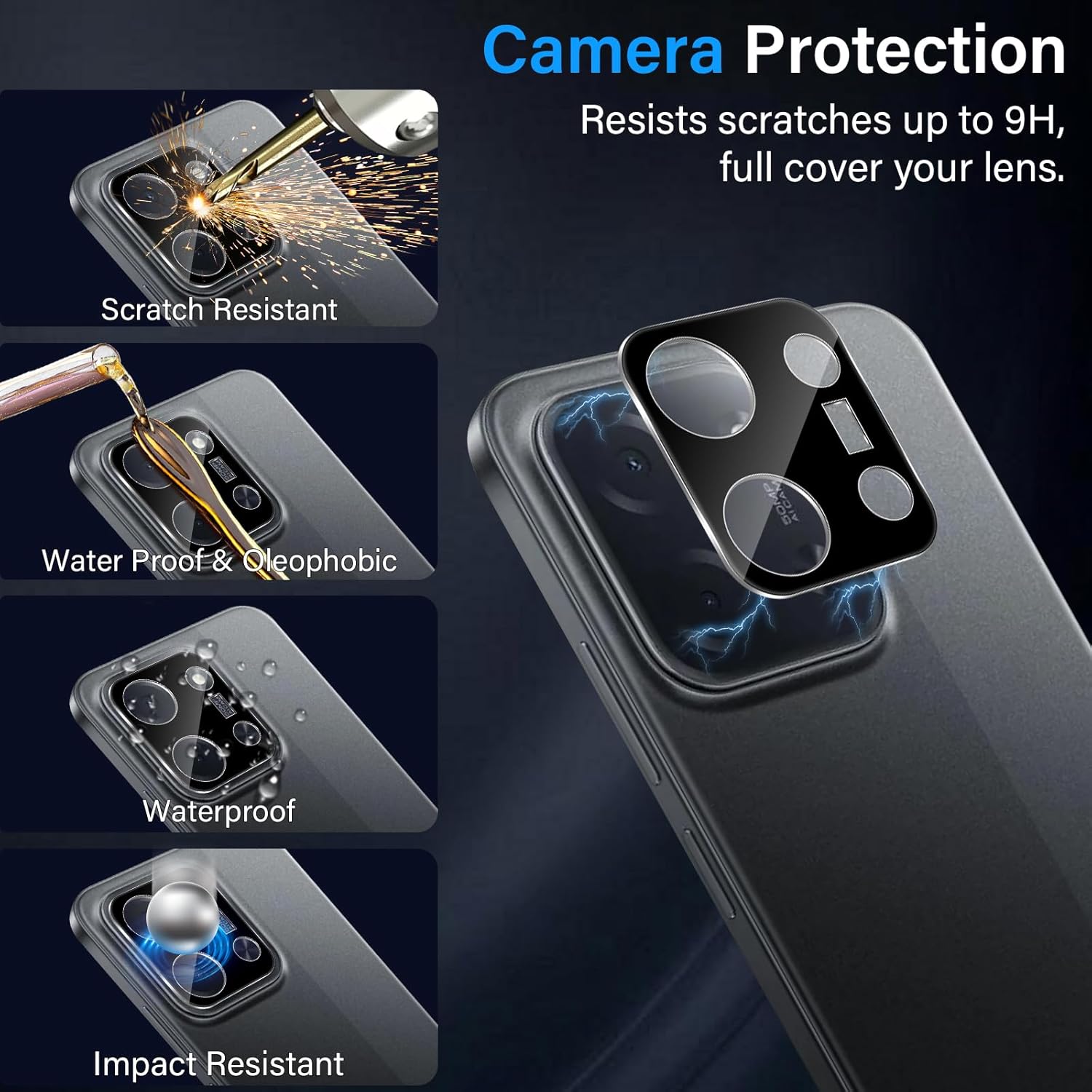 Thumbnail 3 de QULLOO Panzerglas-Set für Xiaomi Poco C85 – 2× Panzerfolie + 2× Kameraschutzfolie inkl. Installationswerkzeugen