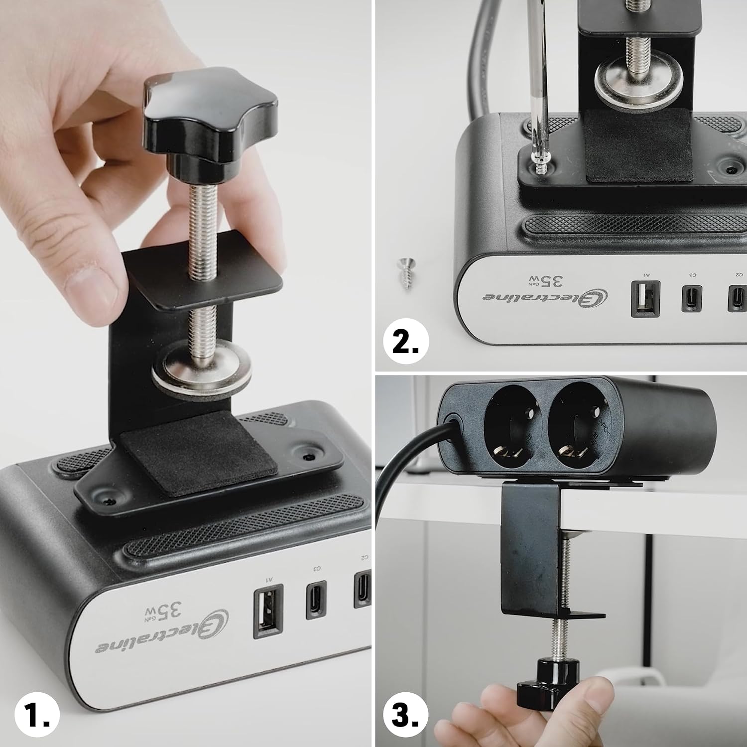 Thumbnail 6 de Electraline Steckdosenleiste Büro mit USB PD
