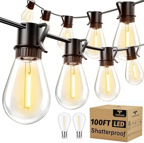 Detalle de Torkase GLS-20J2P-E17-S14- Outdoor String Lights, 32 Shatterproof Bulbs