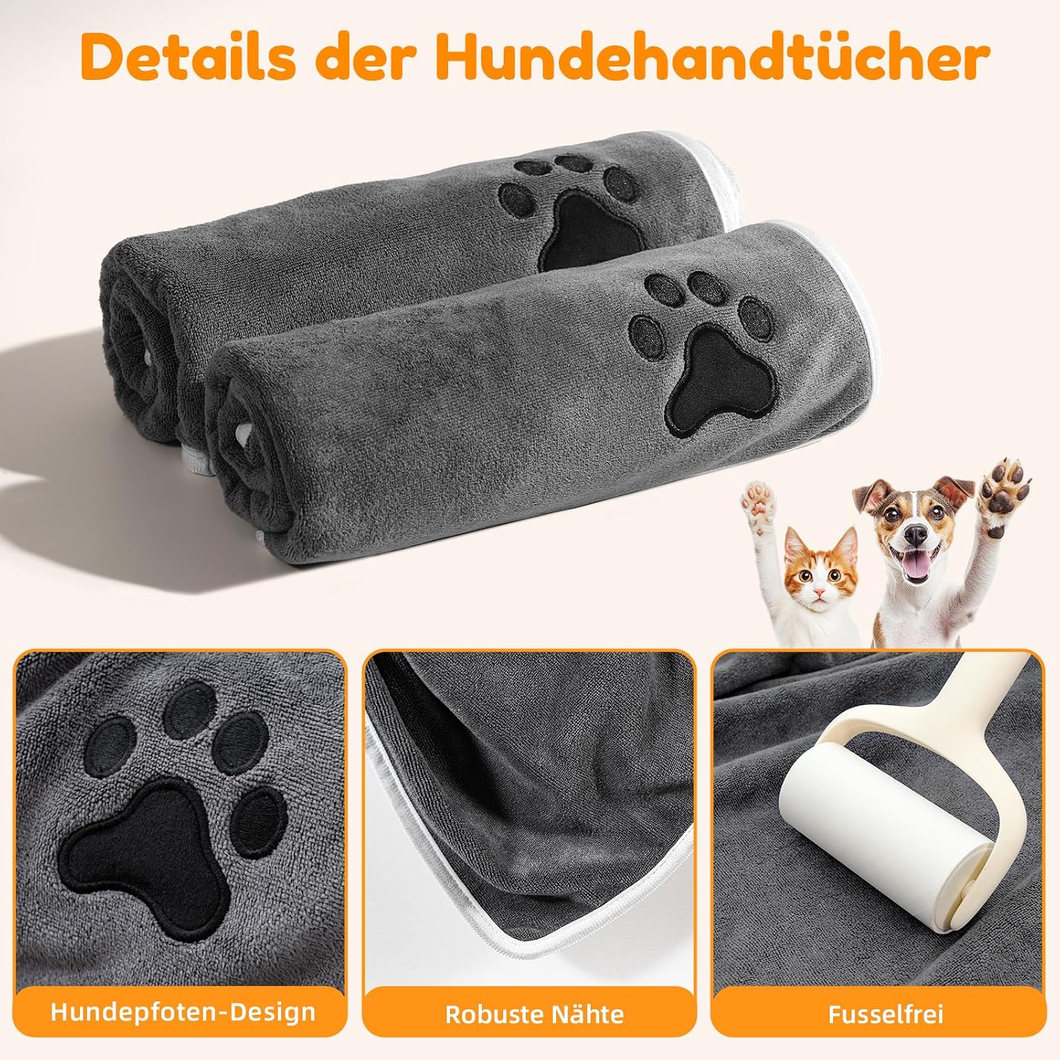 Thumbnail 5 de Laamsamling 2er Set Hundehandtücher 75 x 35 cm