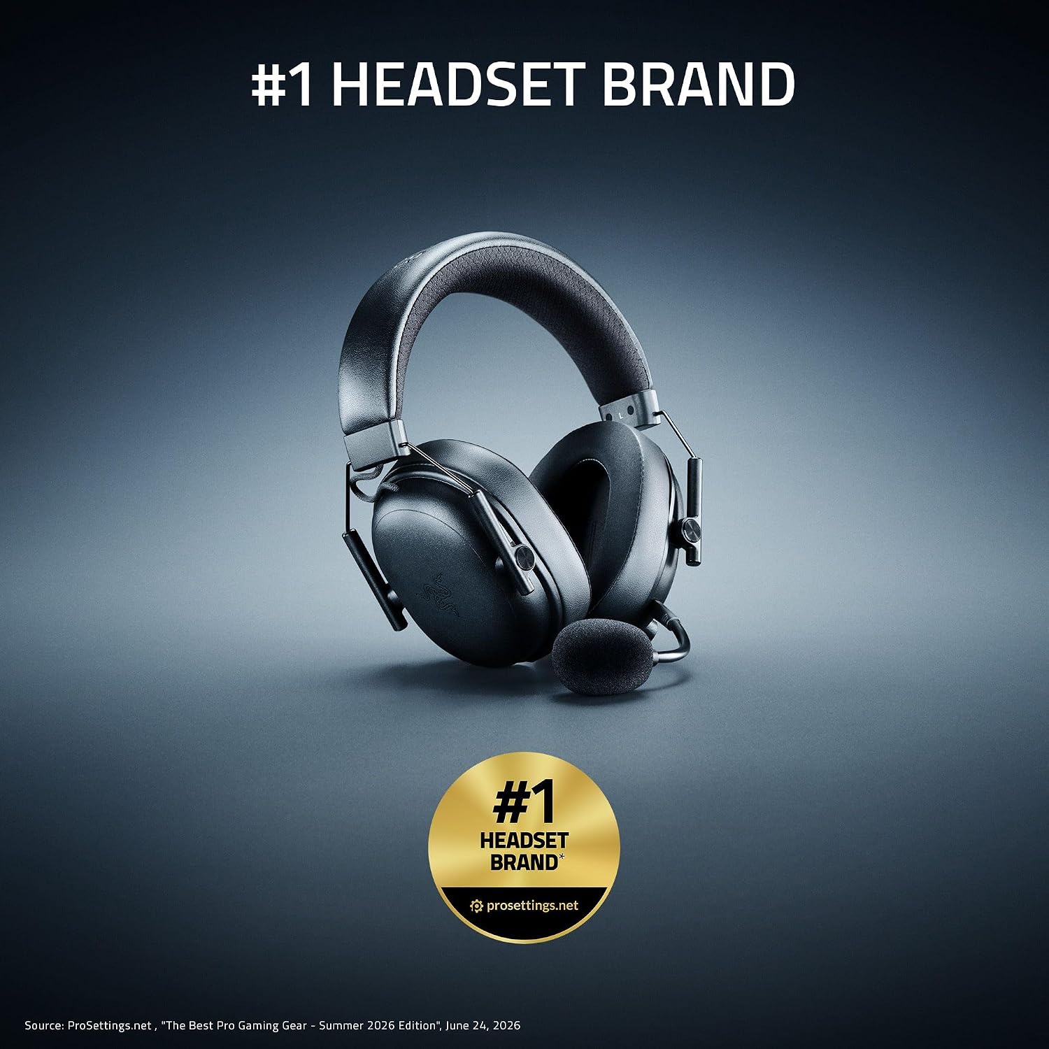 Detalle de Razer BlackShark V3 Wireless PC Gaming Headset — 70 Hr Battery, Black