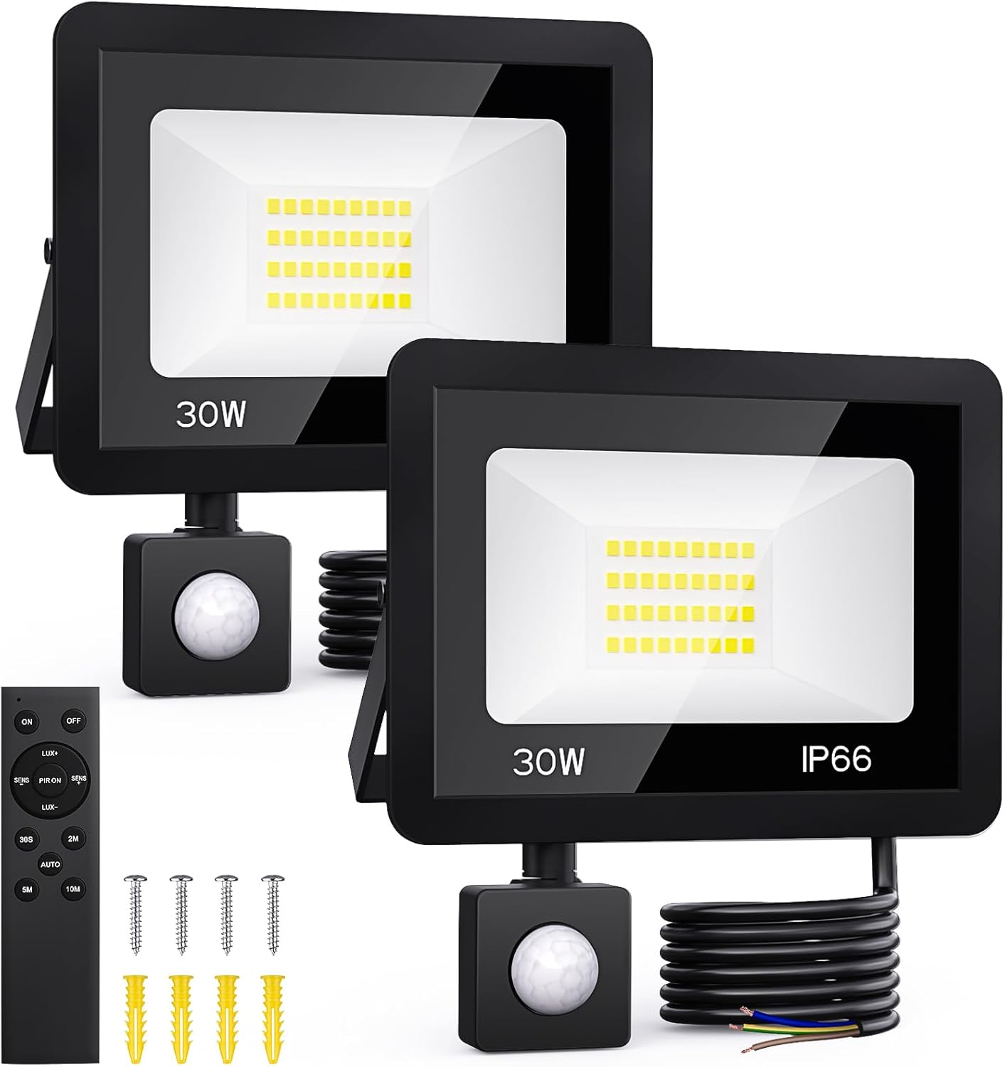 FGRYB 30W LED Strahler mit Bewegungsmelder