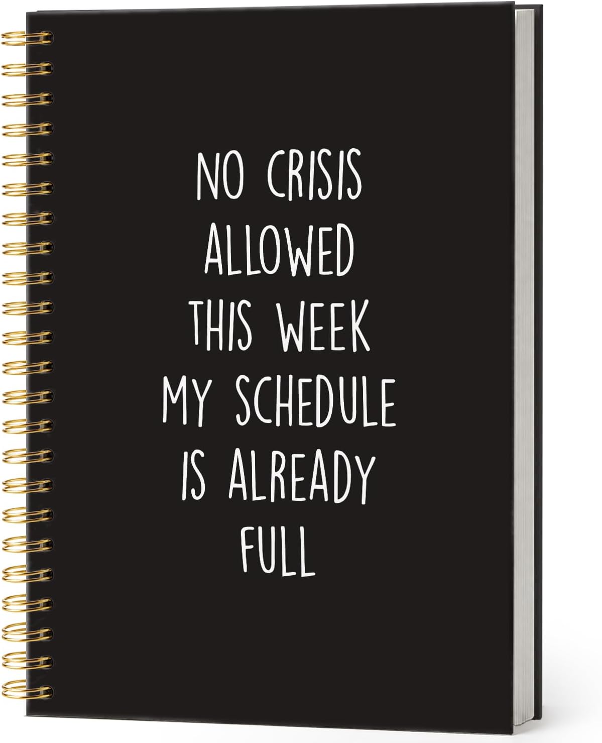 Detalle de ISANOU No Crisis Allowed This Week Hardcover Spiral Notebook, 5.5 x 8.3-Inch