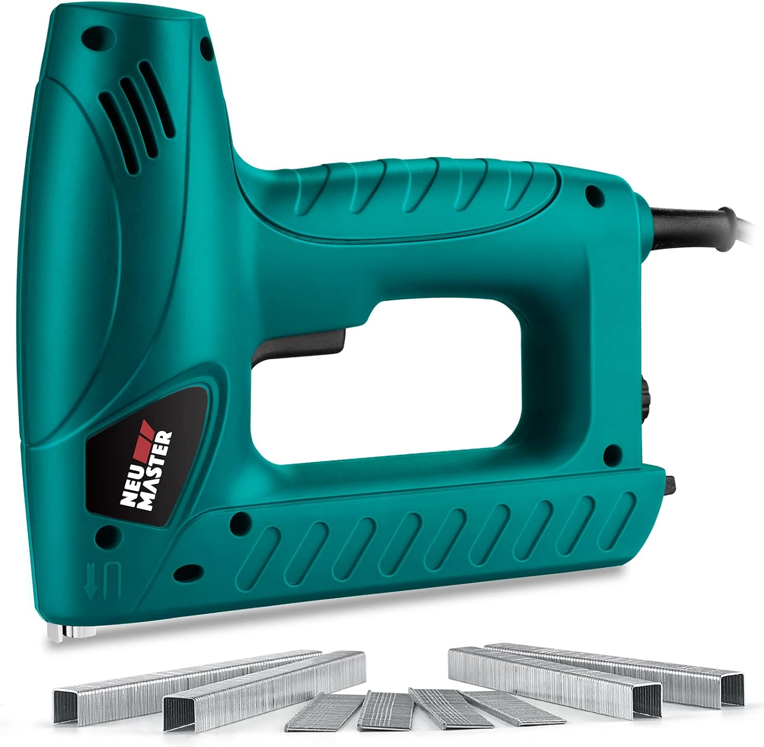 Detalle de NEU MASTER Electric Brad Nailer PLD6013: 2-in-1 Staple/Nail Gun for Basic Upholstery and Home Improvement