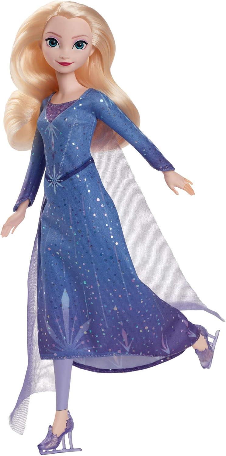 Thumbnail 1 de Mattel Disney Frozen Elsa bambola alla moda con abito da pattinaggio sul ghiaccio (JBG53), accessori e pattini rimovibili