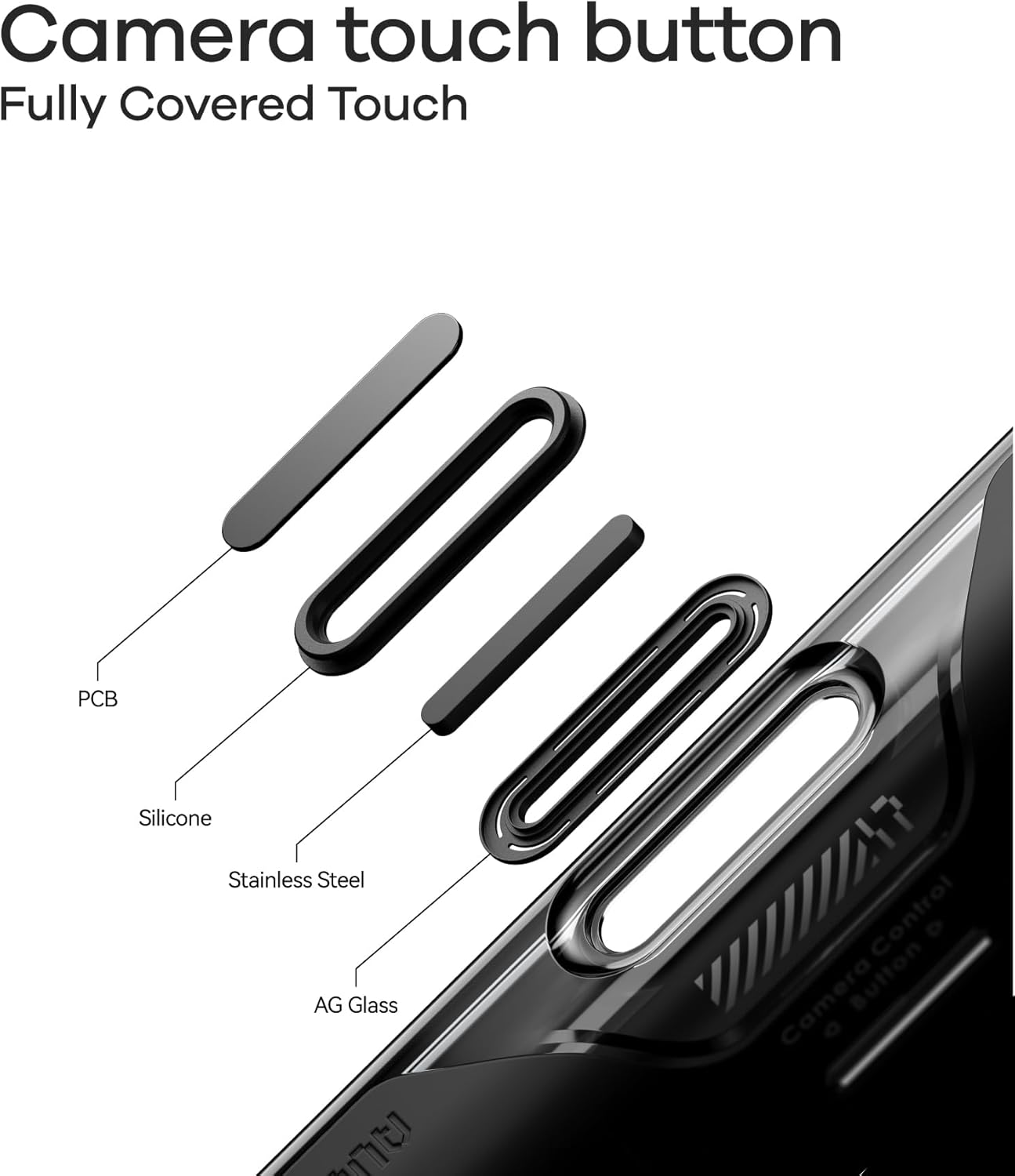 Thumbnail 4 de Aulumu A17 iPhone 17 Pro Max Magnetic Thermal Case with Camera Control (CoolHyper, IMD, MagSafe) — Touch Translucent Gray