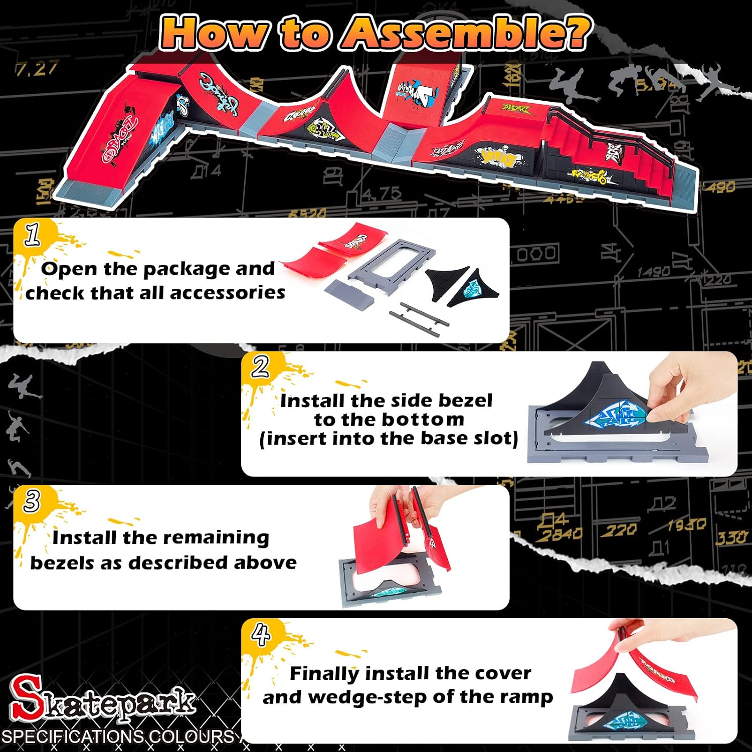 Thumbnail 6 de KETIEE Fingerboard Ramp Set with 6 Ramps