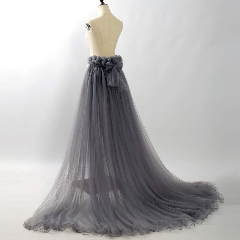 Thumbnail 3 de GraceArt detachable bridal train and tulle overskirt (chapel length)