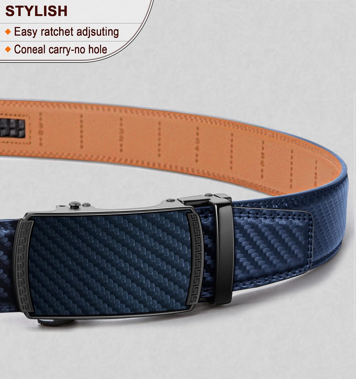 Detalle 2 de BULLIANT leather ratchet belt 1 3/8 inch