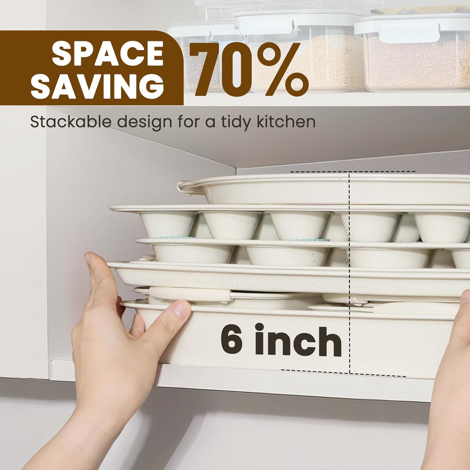 Thumbnail 5 de Kikcoin 22-Piece Nonstick Bakeware Set 450°F 🍪