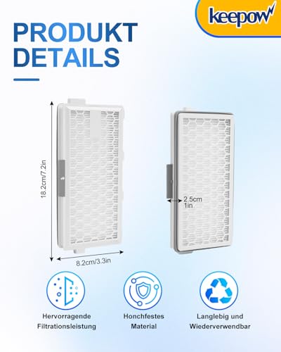 Thumbnail 6 de KEEPOW 2 HEPA Airclean Plus 50 Filters für Miele Complete C3/C2, Compact C1/C2 und S-Serie