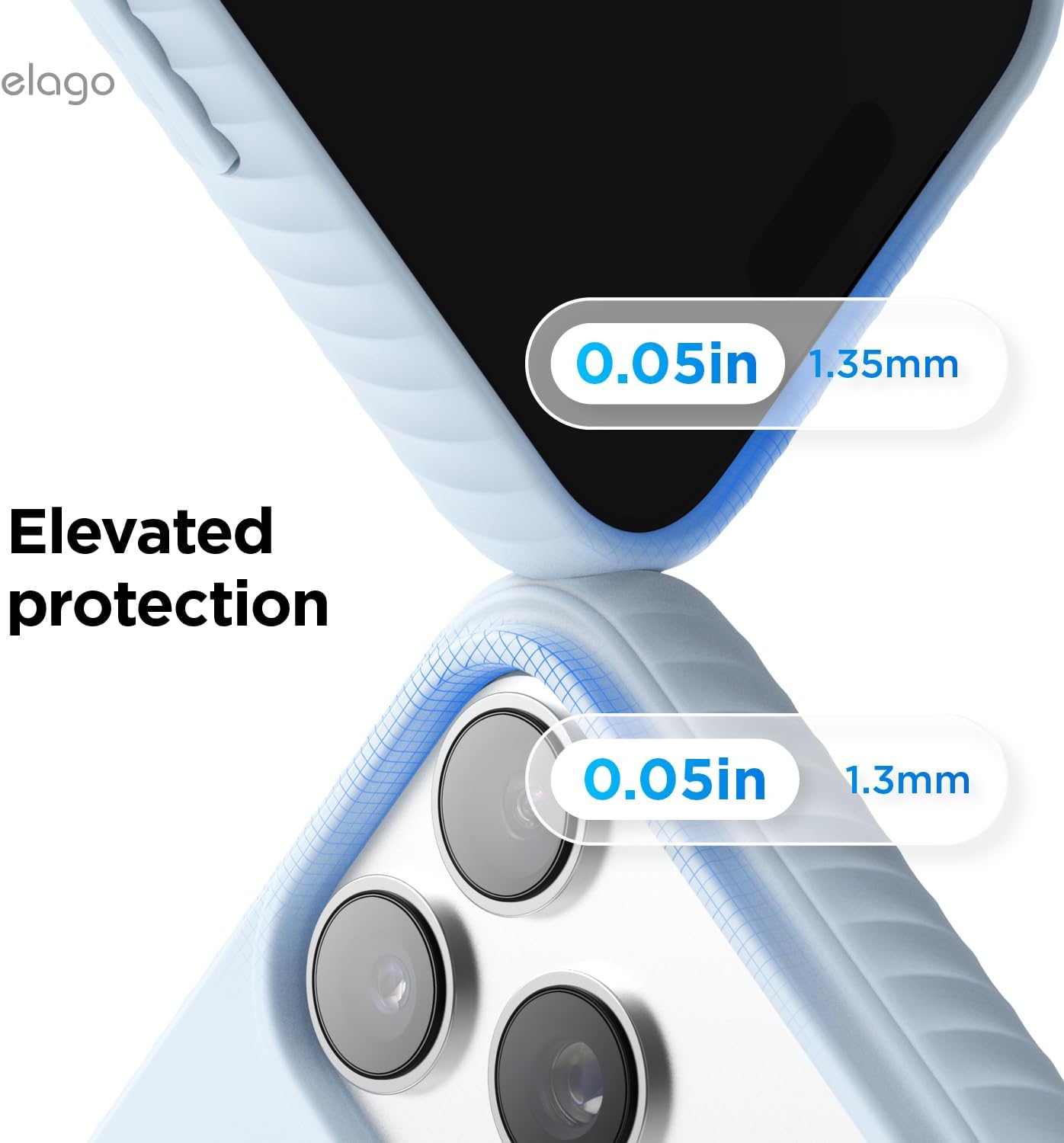 Detalle 2 de elago Magnetic Ridge ES17MSRG69PRO-LBL Case for iPhone 17 Pro Max and 18 Pro Max