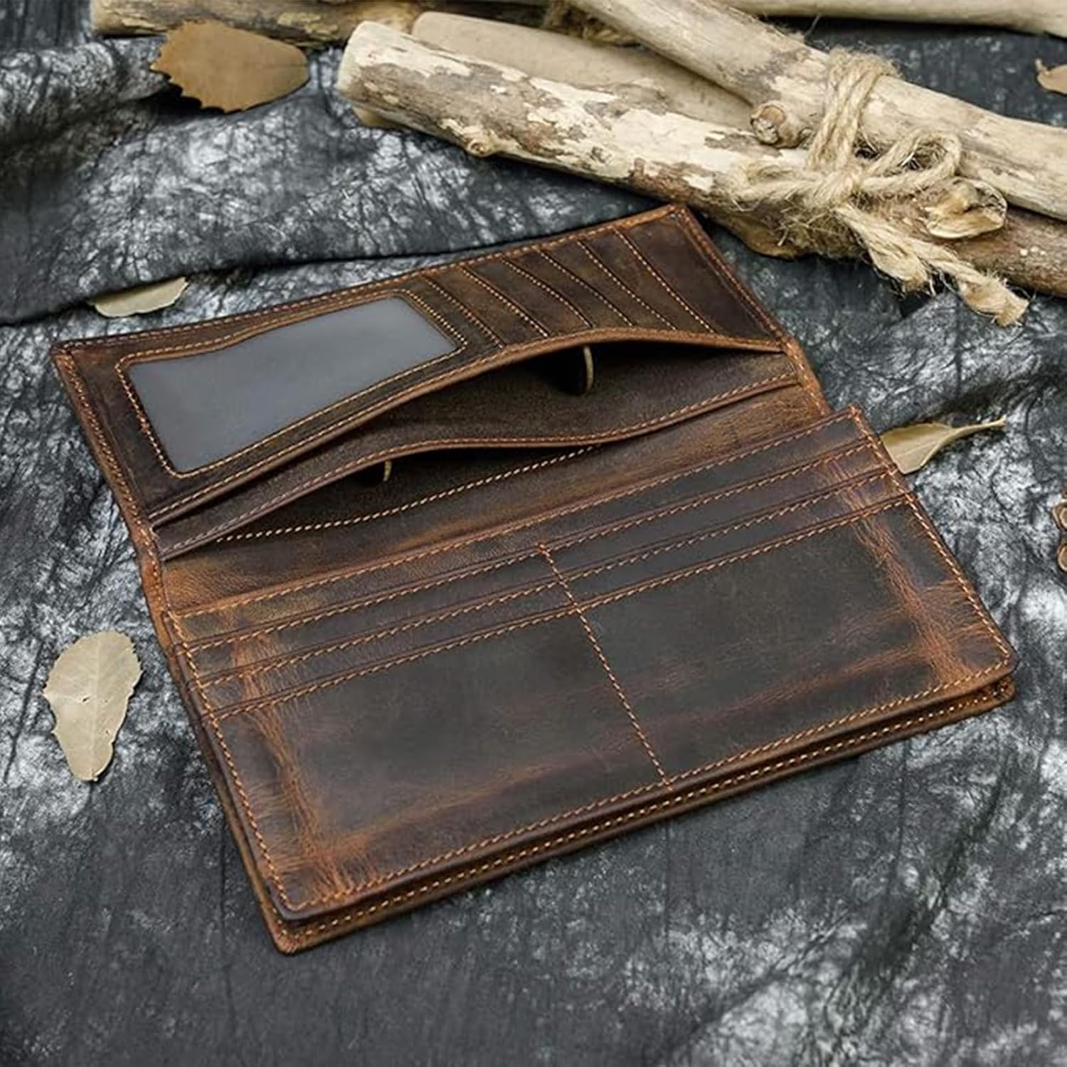 Thumbnail 6 de LUUFAN men's leather long wallet with 11 card slots