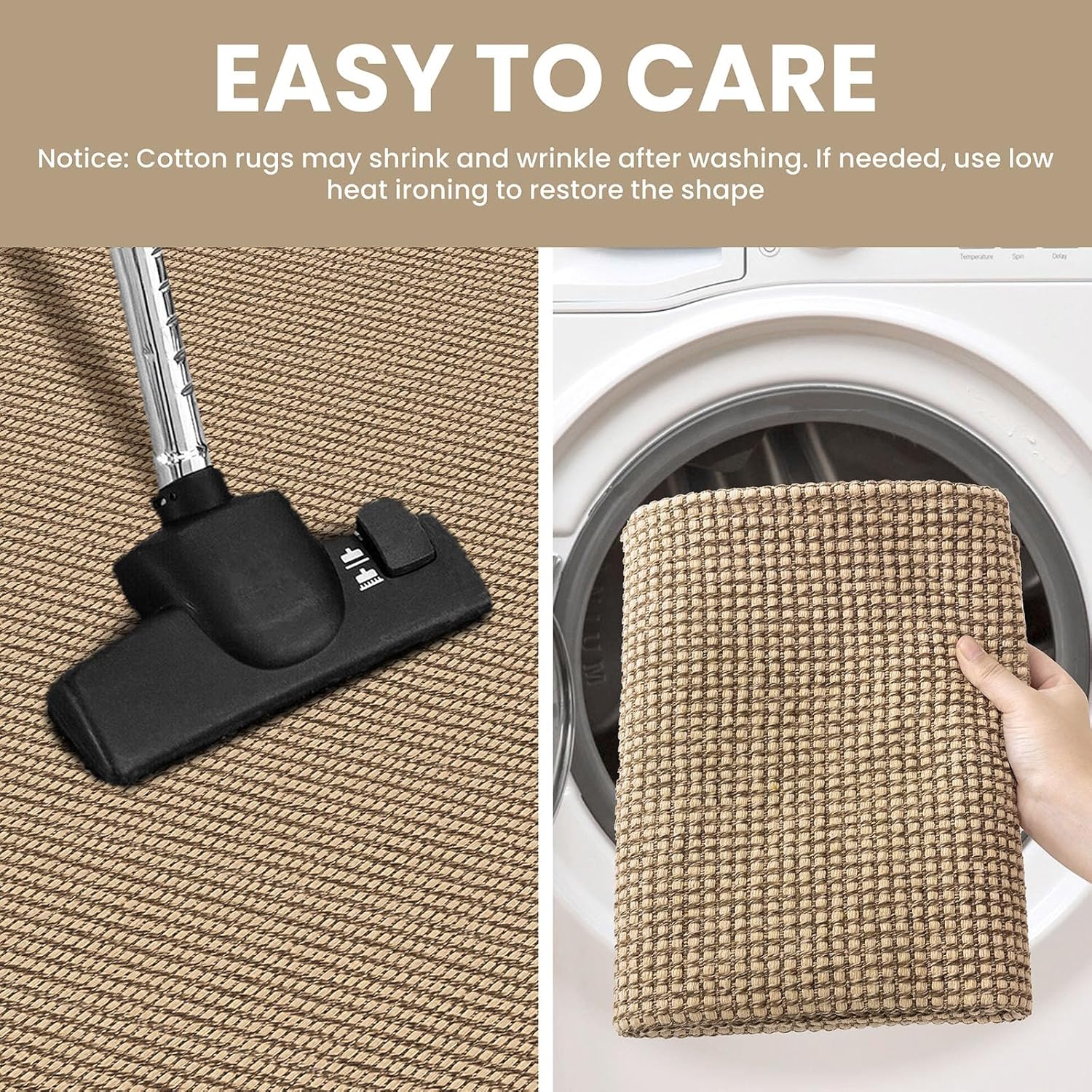 Thumbnail 3 de IOHOUZE Washable Runner Rug 2x12 with Non-Slip Rubber Back (Orange/Tan/Brown)