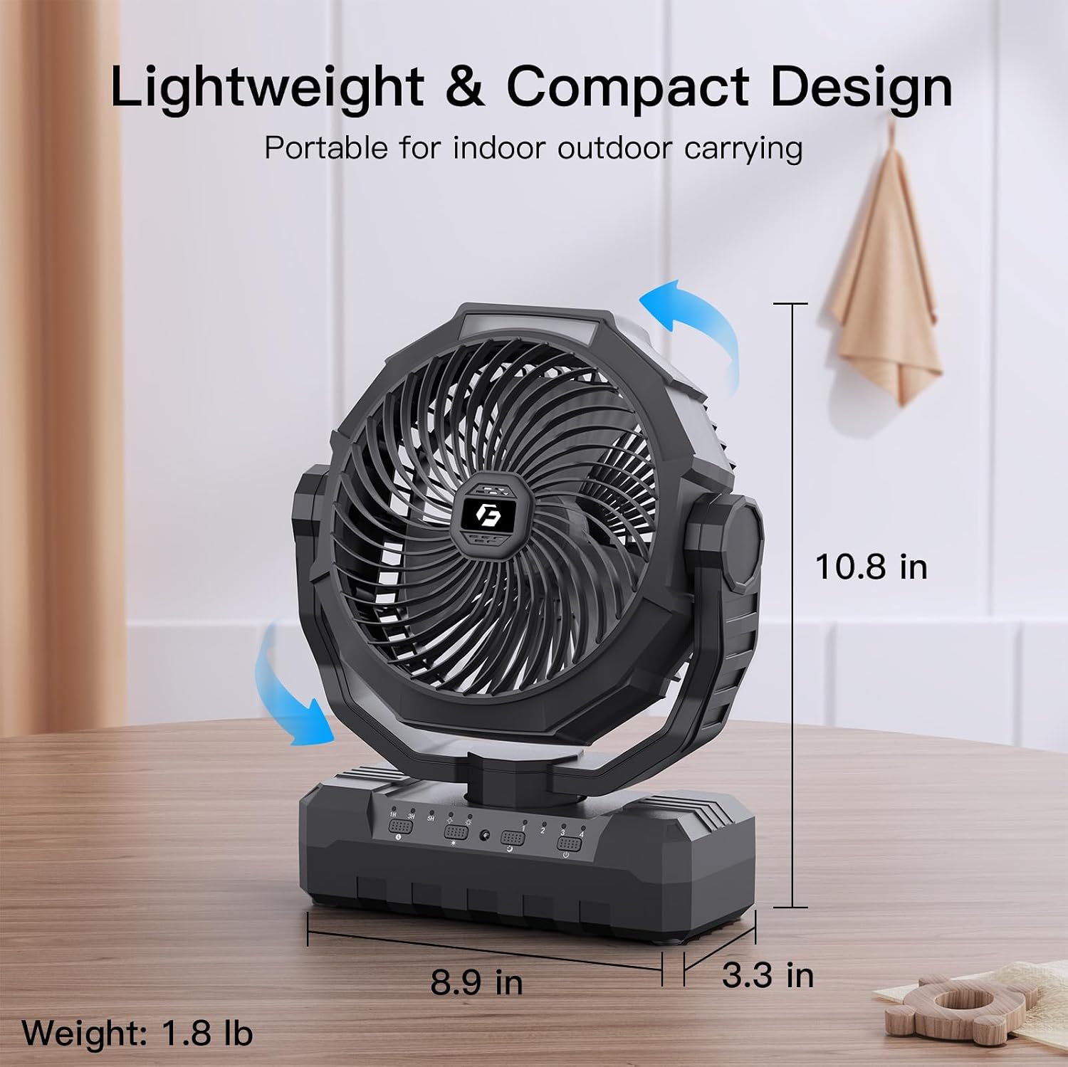 Thumbnail 5 de FRIZCOL 3-in-1 Camping Fan: Portable, Rechargeable, with Light and Remote