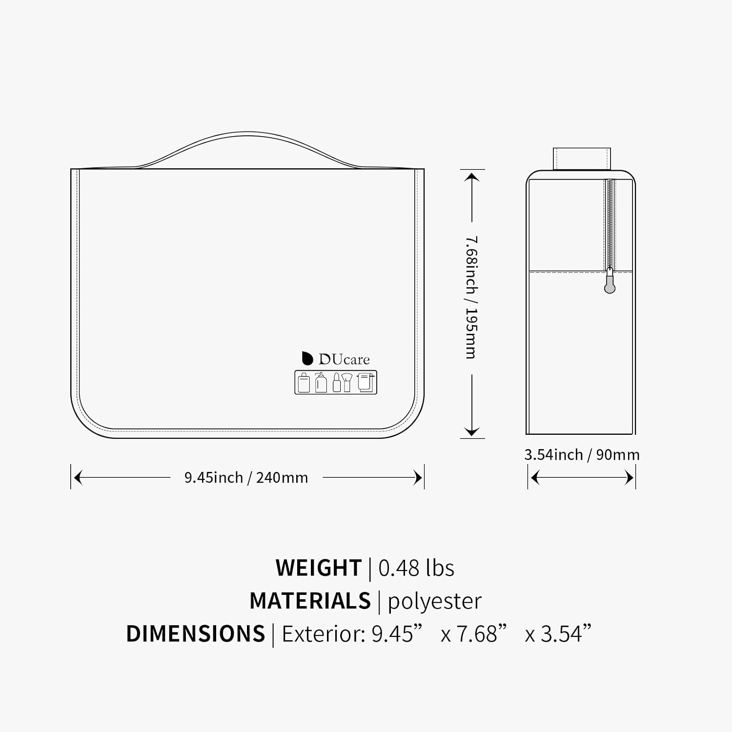 Detalle de DUcare Hanging Toiletry Bag, Grey