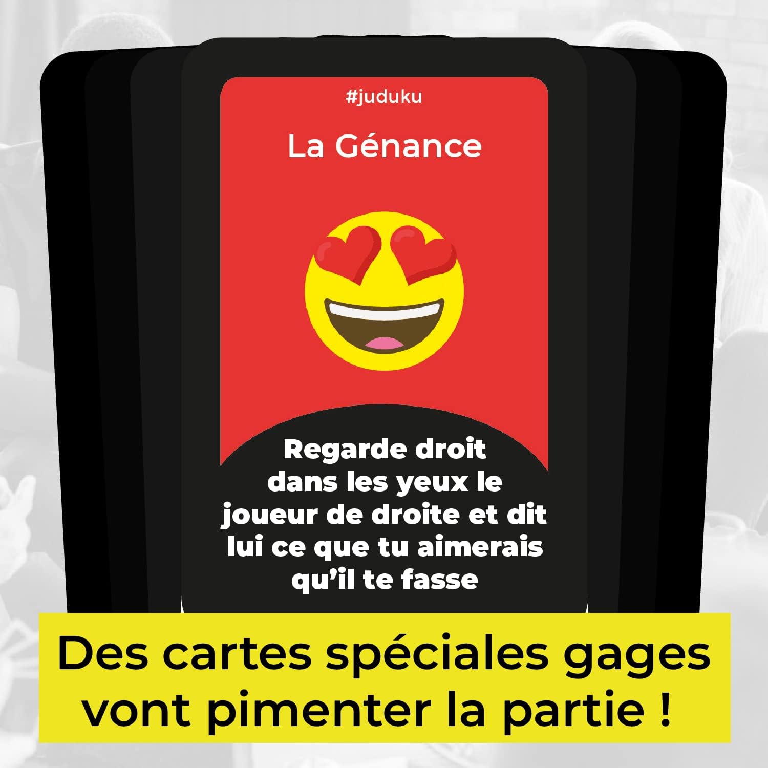 Thumbnail 4 de JUDUKU La Fesse Cachée, jeu de cartes pour soirées adultes (tome 2) — questions et gages en moins de 8 secondes