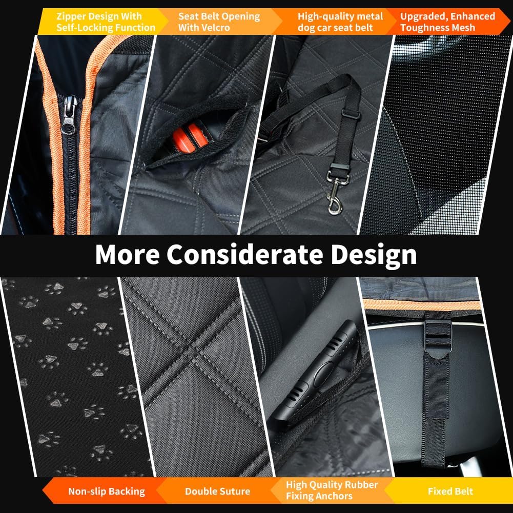 Thumbnail 6 de KYG Hard Bottom Dog Hammock for Car: Back Seat Extender and Waterproof Car Seat Cover