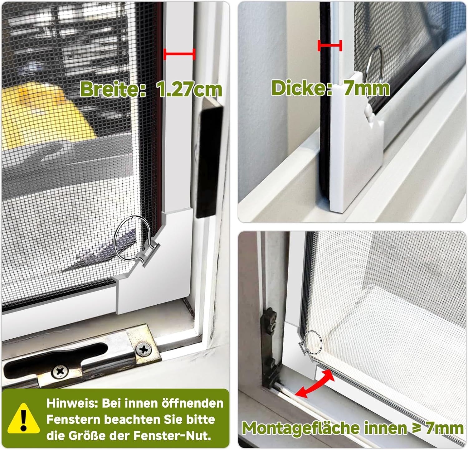 Thumbnail 4 de MLEJU Fliegengitter Fenster Magnet – insektenschutz magnetisch, zuschneidbar bis 120 x 130 cm, ohne Bohren