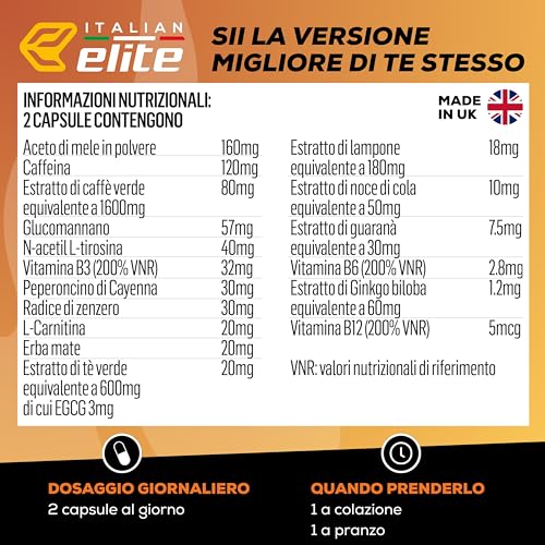 Thumbnail 6 de Italian Elite Elite Extreme 60 Capsule – Integratore energetico per stile di vita attivo