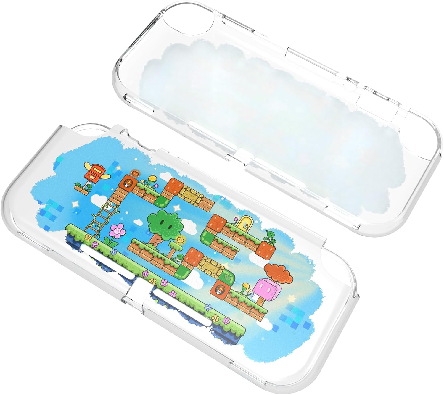 Detalle de PlayVital Custom Protective Case for Nintendo Switch Lite — Slim TPU Cover (Blocks Adventure)
