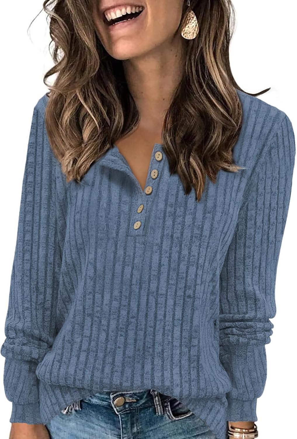 Thumbnail 6 de Tanmolo Damen Leichter Strickpullover Langarm