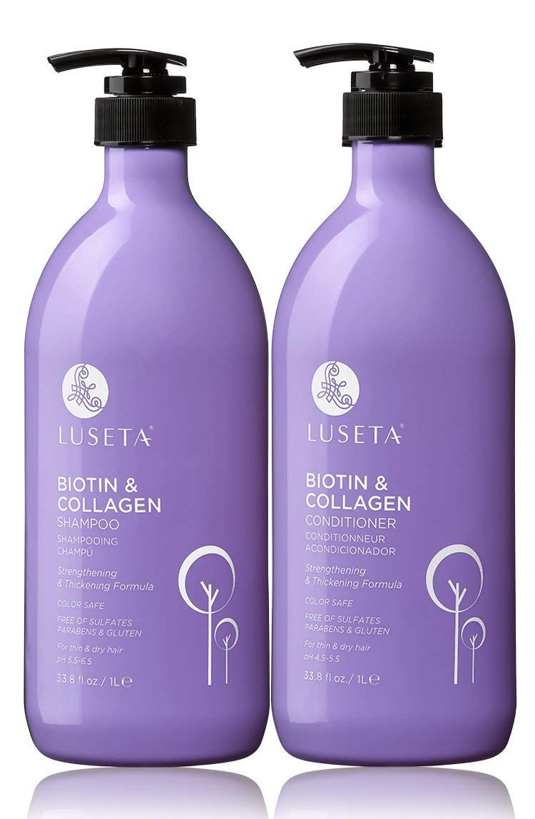 Detalle de L LUSETA L6048-49 Biotin & Collagen Shampoo & Conditioner Set, 2 x 33.8 oz
