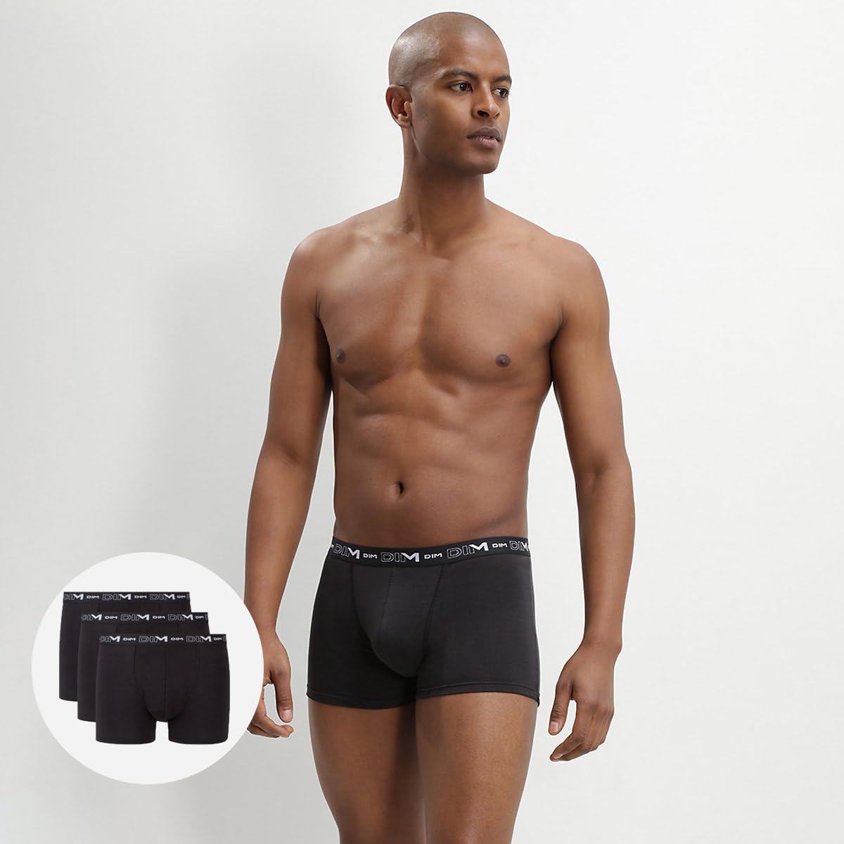Thumbnail 3 de Lot de 3 boxers homme DIM en coton stretch respirant (sans étiquette)