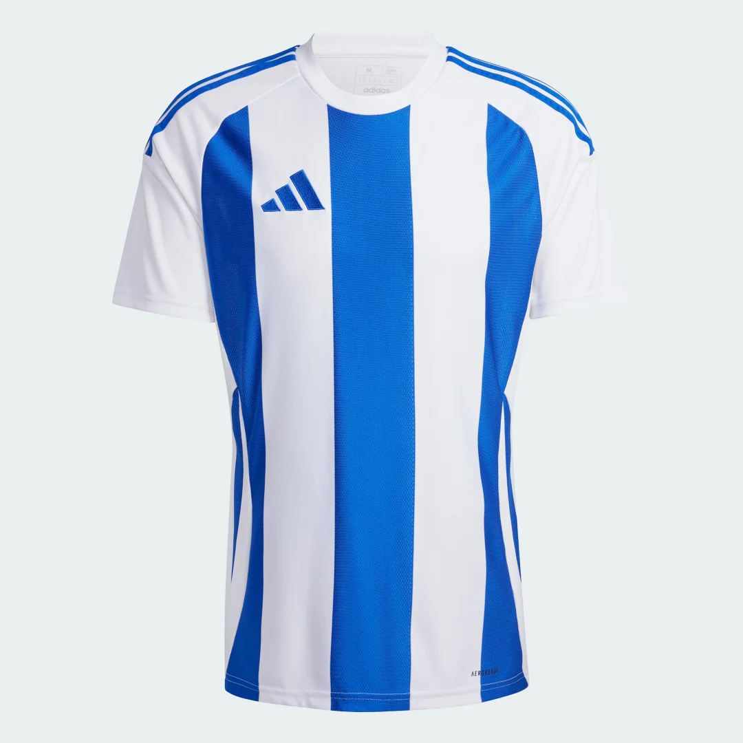 Detalle de Camiseta Striped 24 de Adidas — Blanca, cómoda y para uso diario