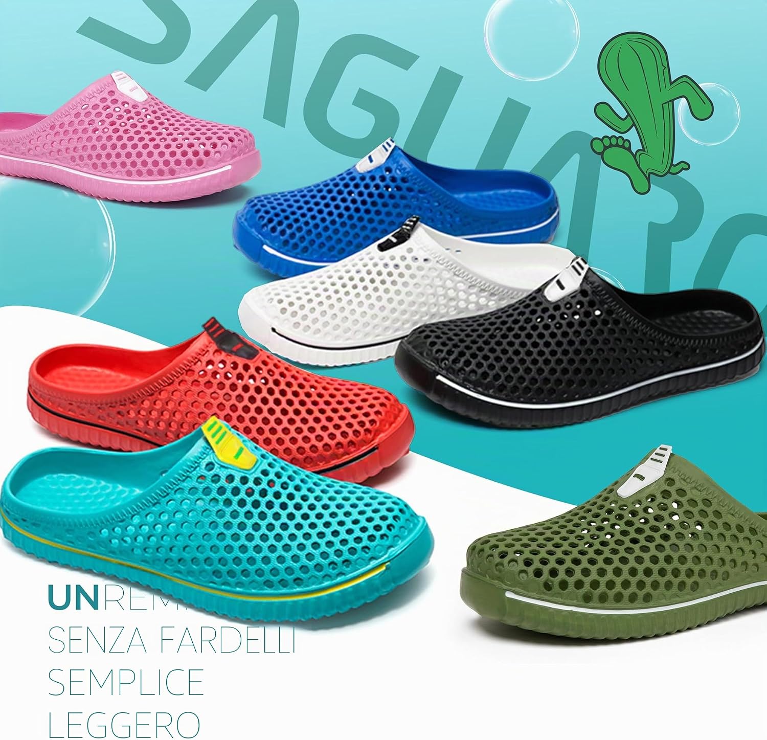 Thumbnail 6 de SAGUARO Uomo Donna Spiaggia Traspirante Pantofole Unisex con Suola EVA – Cls Leggero per Spiaggia, Piscina e Casa