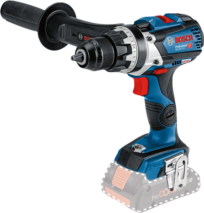 Detalle de Bosch Professional GSR 18V-110 C (ohne Akku) – Akku-Bohrschrauber im 18V-System