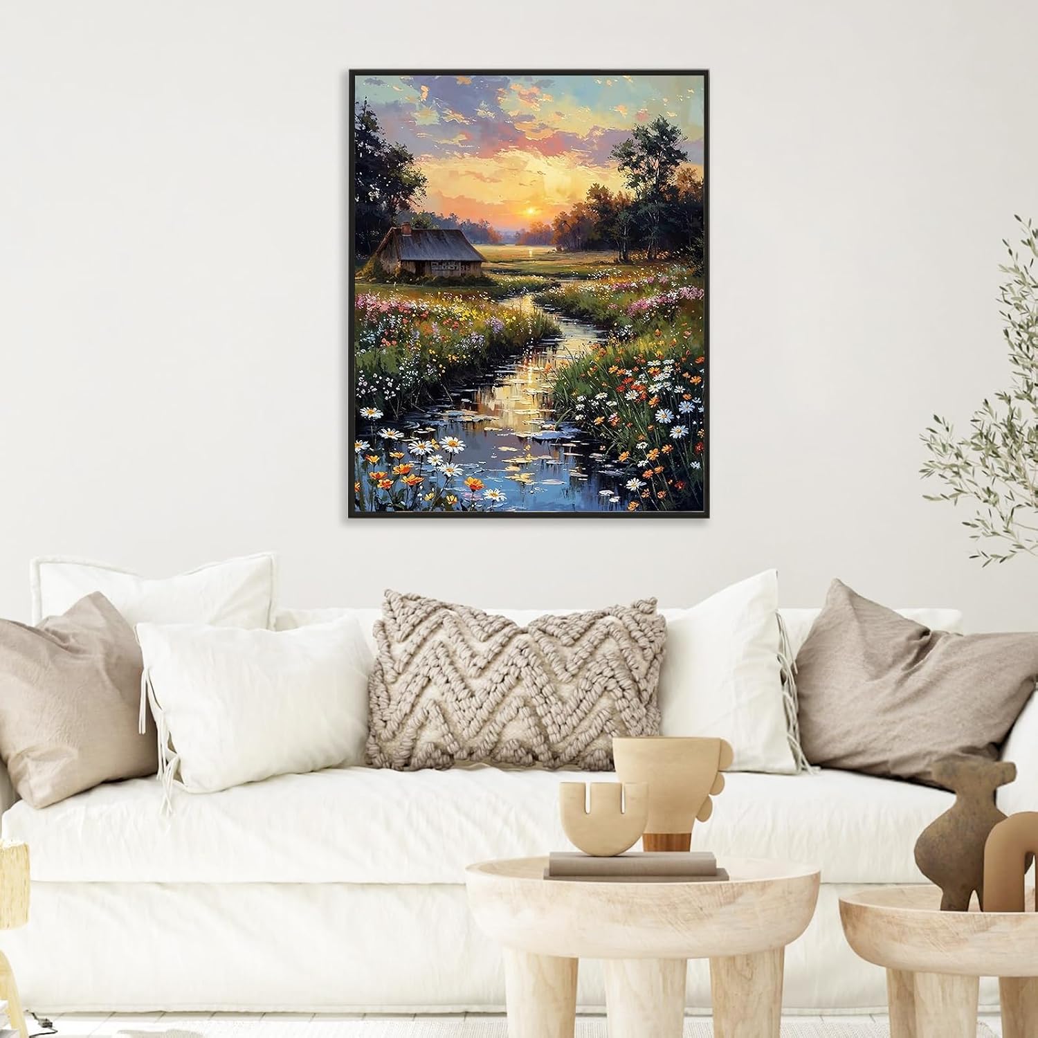 Thumbnail 6 de Camocin Art Paint by Numbers Countryside Sunset 16 x 20 inches 🎨