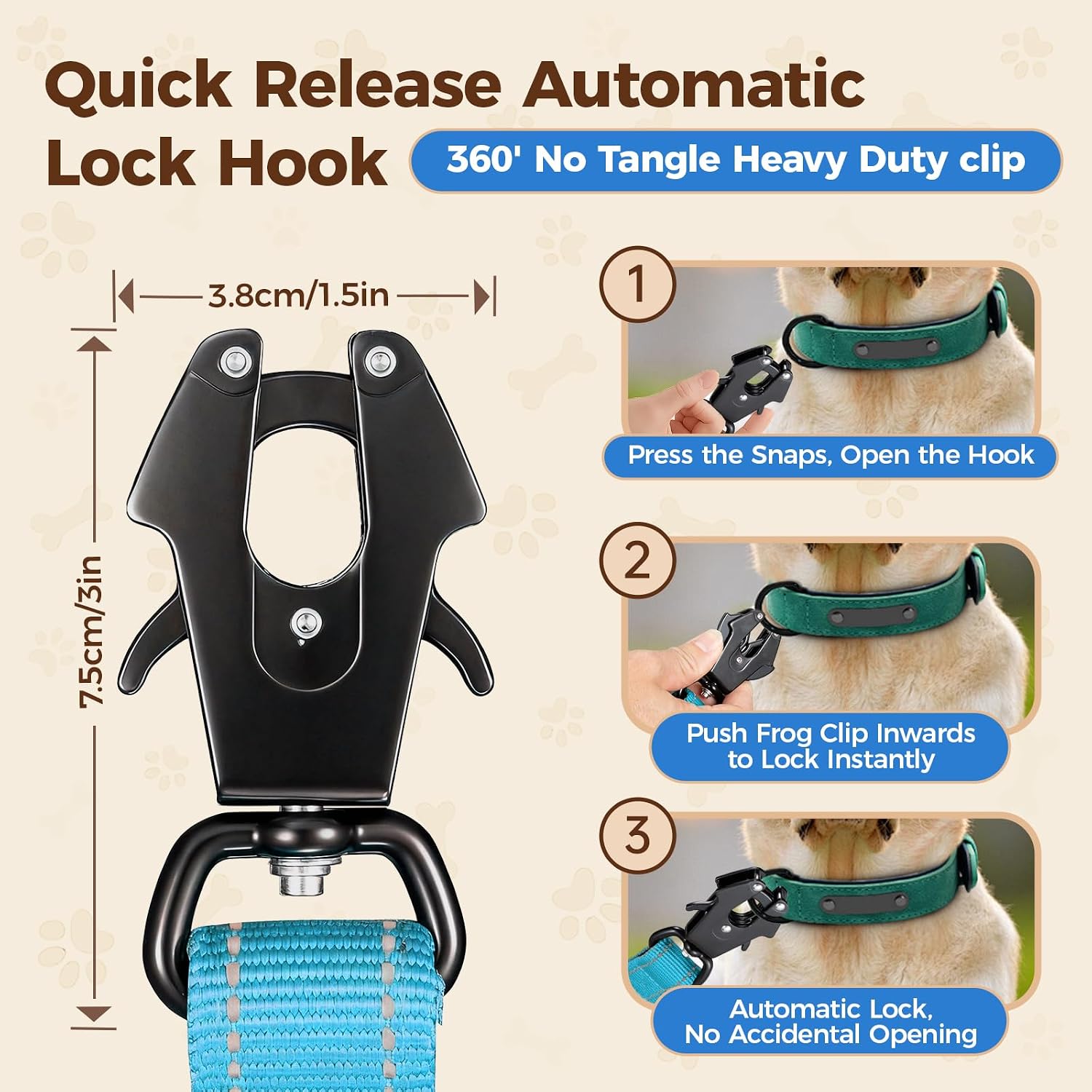 Detalle de Atiansen Dog Leash 9.7FT