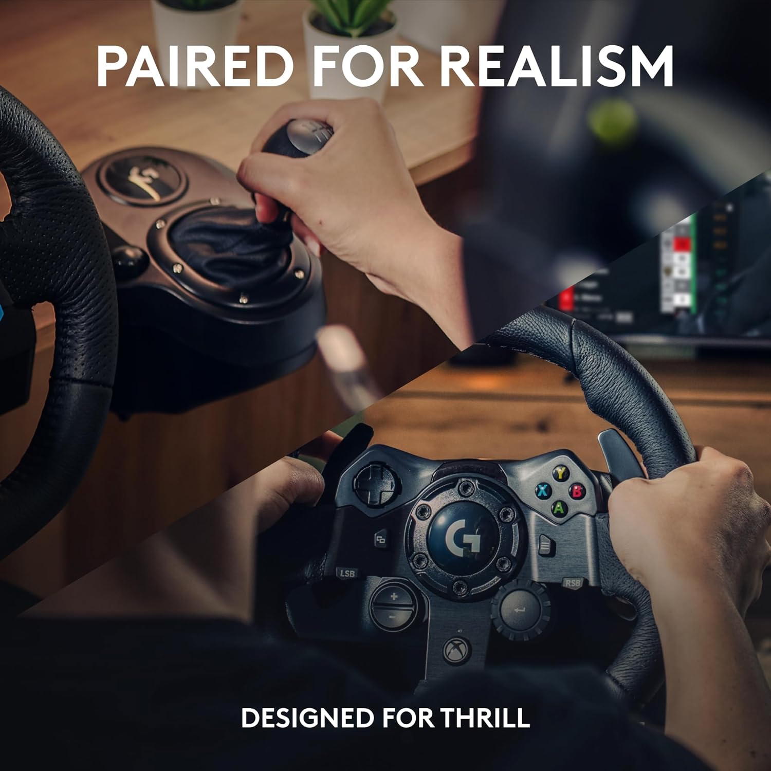 Thumbnail 1 de Logitech G G923 Racing Wheel & Pedals with TRUEFORCE and Driving Force Shifter (Xbox X|S, Xbox One, PC, Mac) – Black