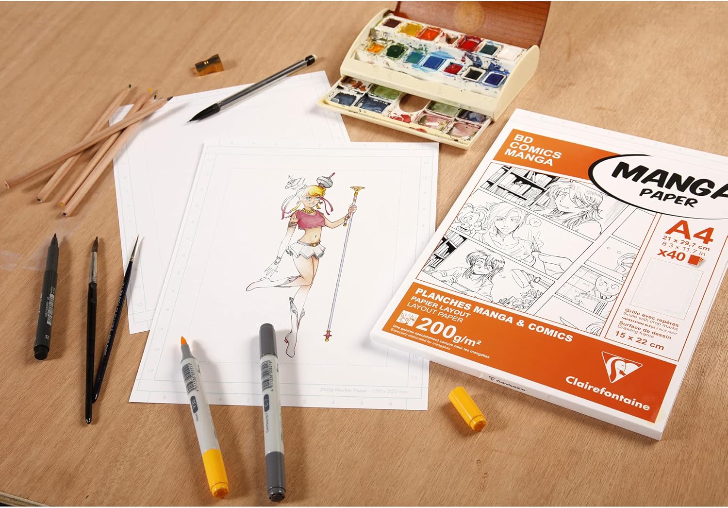 Thumbnail 3 de Clairefontaine 94045C Astuccio Manga 40 Fogli A4