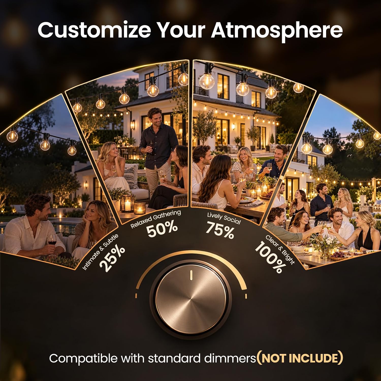 Detalle 1 de RTTY Outdoor String Lights 25 ft