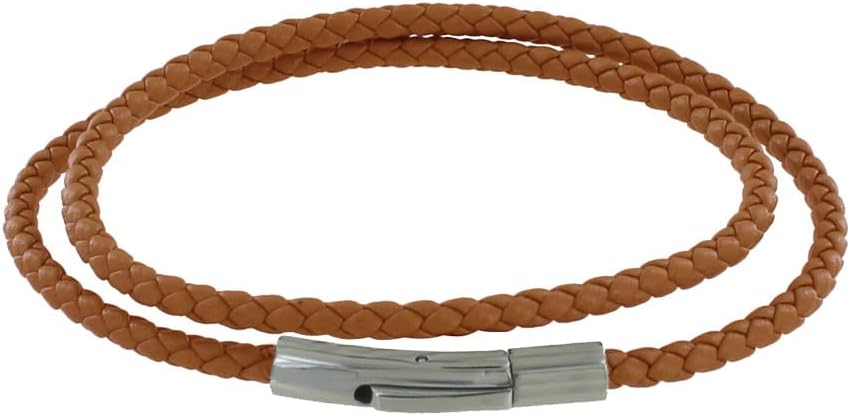 Thumbnail 5 de Les Poulettes Bijoux bracciale uomo in cuoio intrecciato a doppio giro