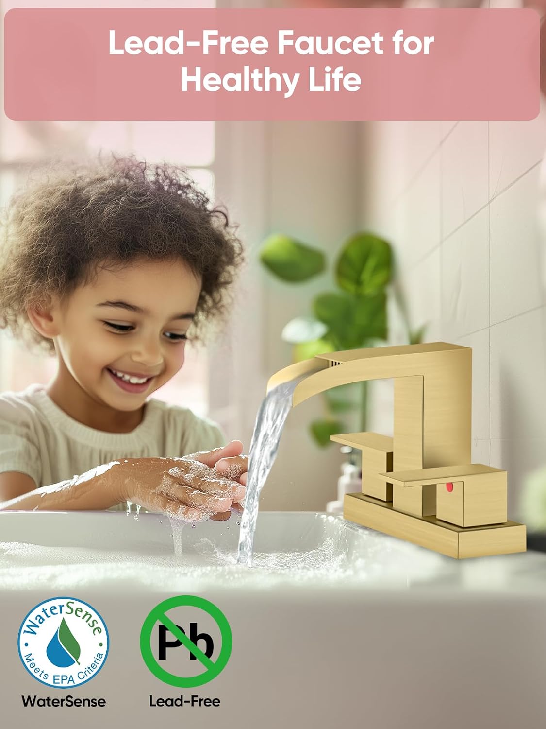 Detalle de Cobbe Bathroom Faucet, Brushed Gold