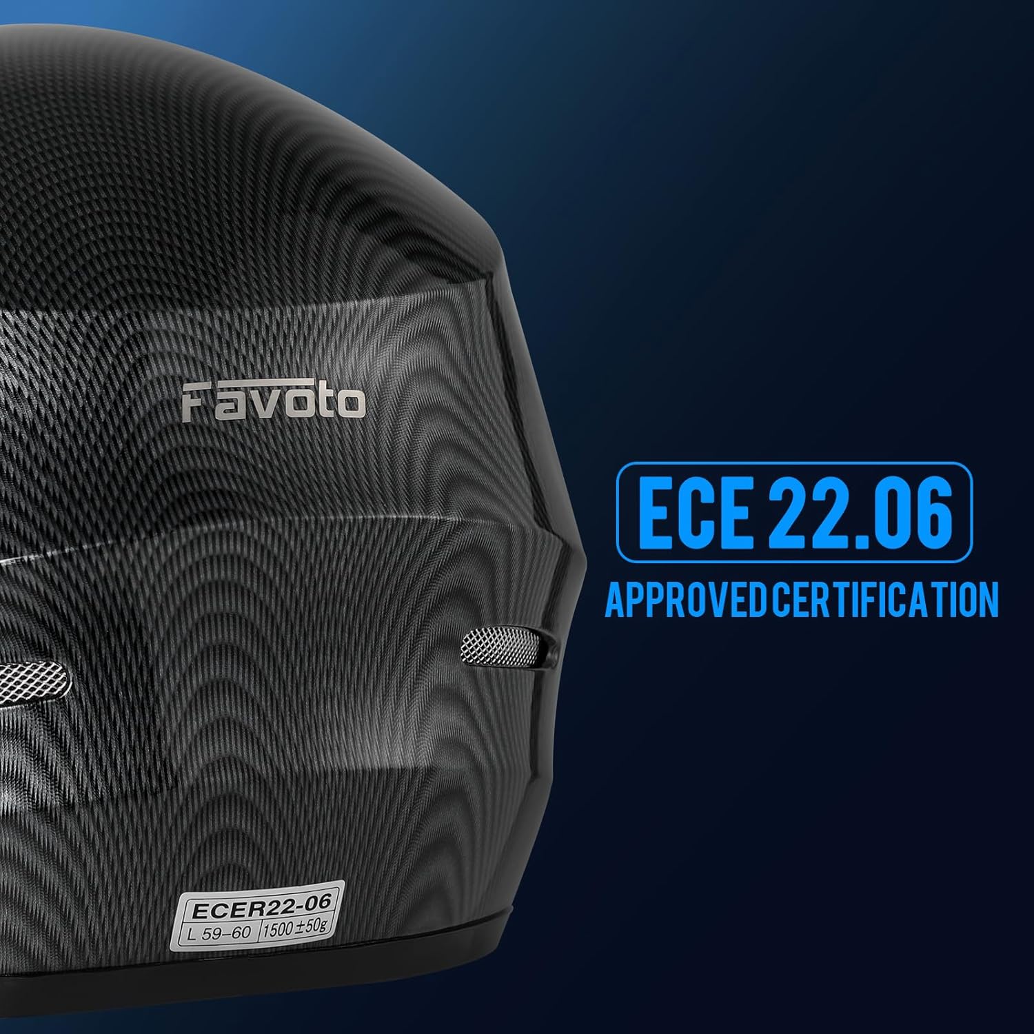 Thumbnail 3 de Favoto Casco Moto Integrale – Donna e Uomo, Certificato ECE 22.06, Visiera Trasparente Antigraffio, Traspirante e Leggero