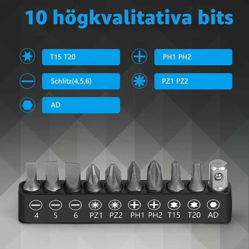 Detalle 1 de OSDUE P2-TLH20240226-B minispärrskruvmejsel med magnetisk bitshållare